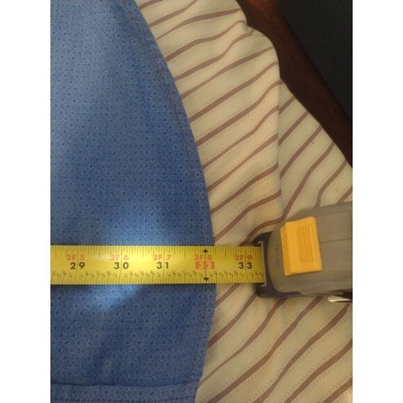 Rafter C Mens Button Down Shirt Blue All Over Print Golf Shirt Long Sleeve XL - Picture 14 of 14